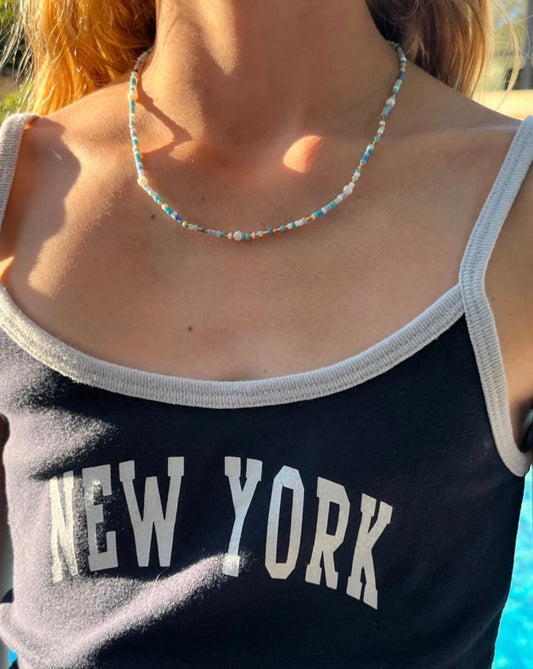Blue Pearl Necklace